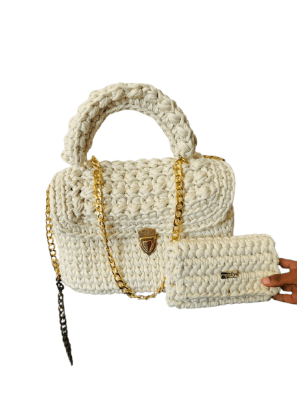 Handcrafted Knitted Purse Set